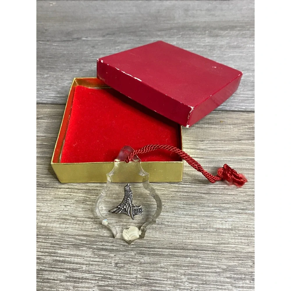 Reed & Barton Partridge Ornament Unisex OS Silver Excellent Sterling Lucite Box
